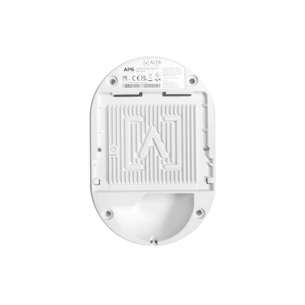 AP6-PRO - Punto de Acceso Wi-Fi 6 de 6.3 Gbps para 350 Usuarios / MU-MIMO 4X4 / Adopción Fácil por Bluetooth / Para Interior / Montaje Rápido QuickMount™ para Techo o Pared / DPI para Bloqueo de Aplicaciones / Equipo de USA