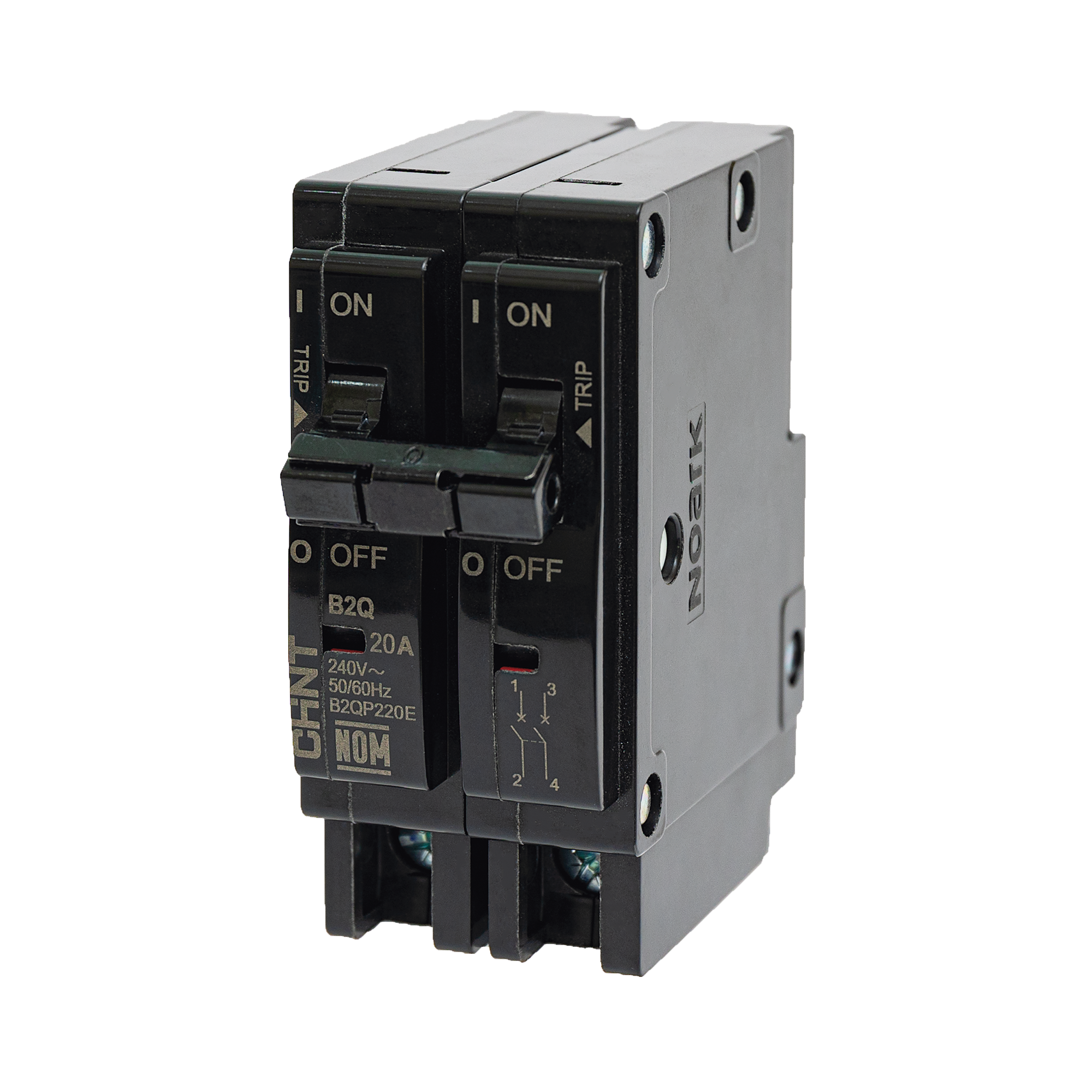 MCB - Interruptor Termomagnético Enchufable, Serie: B2Q, 2P, 50A, 240V  (SKU:1002285)