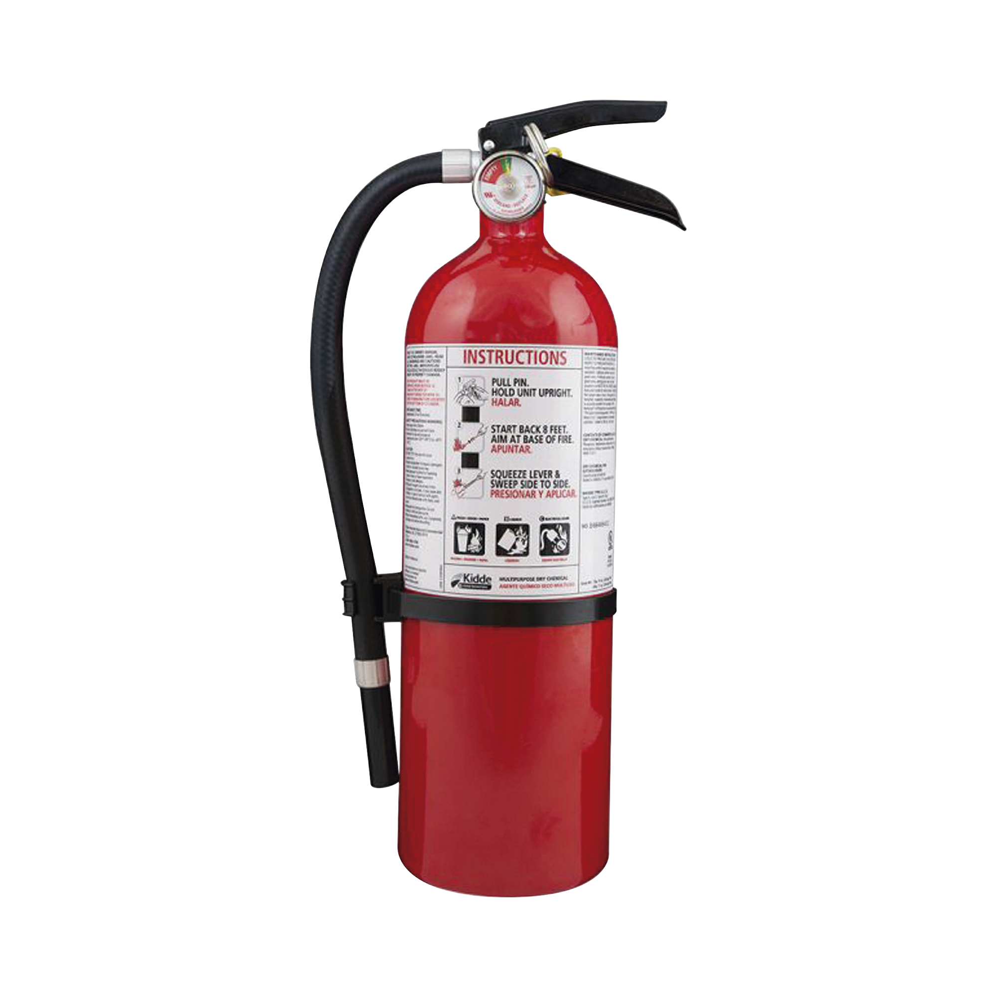 Extintor Desechable de Polvo Químico Seco | Fuegos Clase A, B y  Residencial | Paquete con 4 | 4 lb Pieza