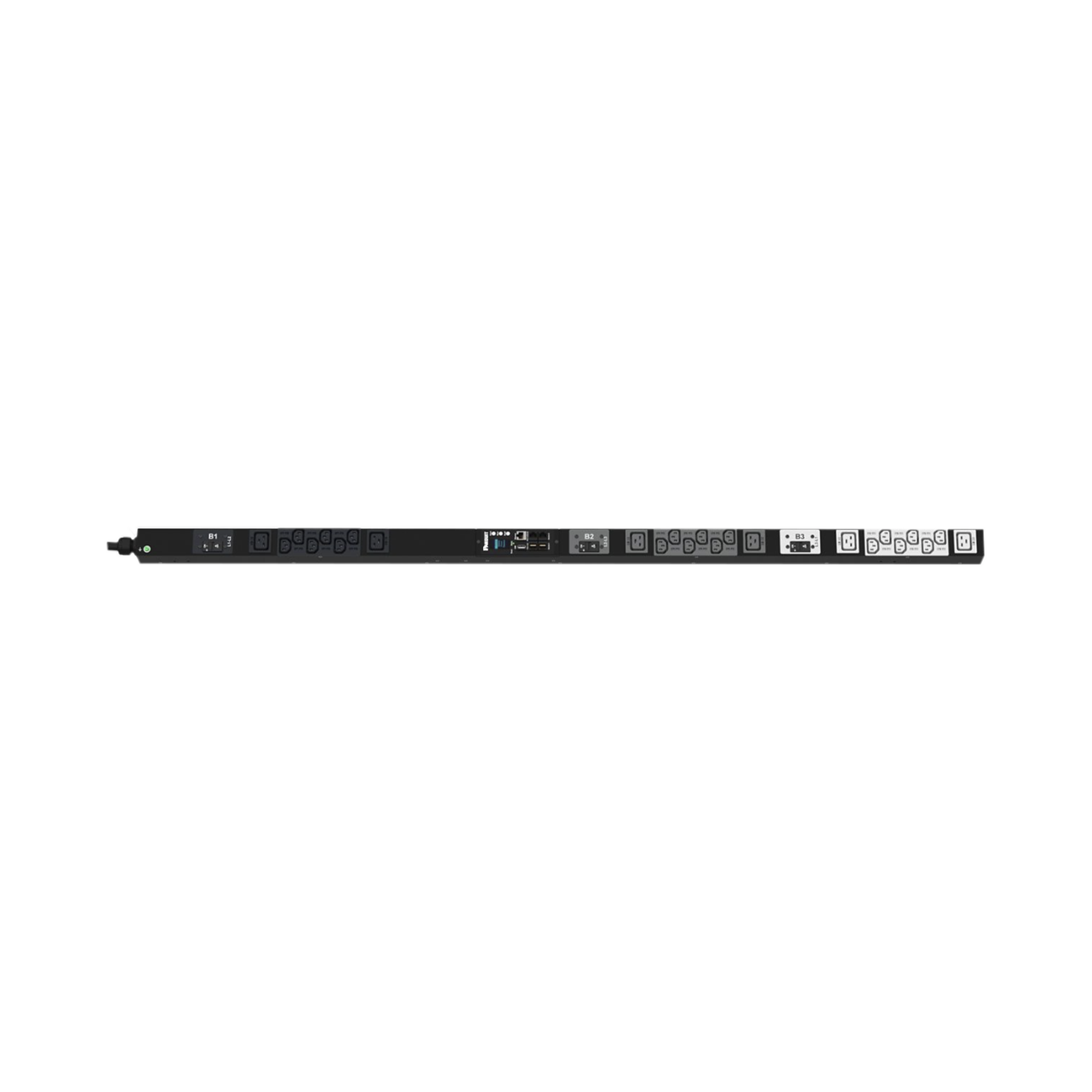 PDU Monitoreable (MI) para Distribución de Energía, Enchufe de Entrada NEMA L21-30P, Con 18 Salidas C13 y 6 C19, de Instalación Vertical, 208 Vca, 30 Amp