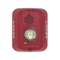 Sirena con Lampara LED Estroboscópica / 2 hilos / Montaje en Pared / Color Rojo / Configuración Estroboscópica Seleccionable