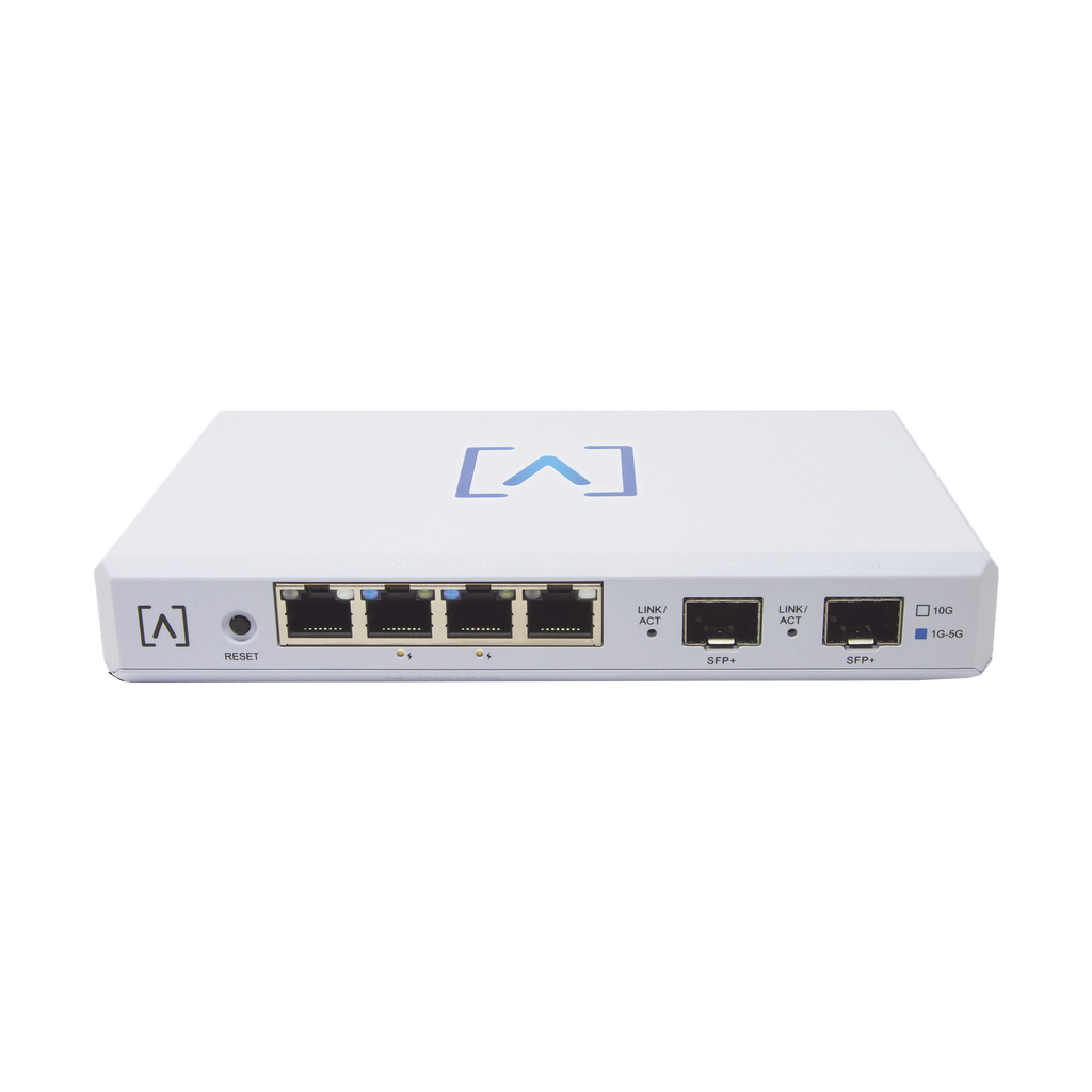 ROUTE10 - Router VPN / 4 puertos 10/100/1000/2500 Gbps (2 puertos PoE af/at) / 2 puertos SFP+ 10Gbps / Filtrado Avanzado DPI: Bloqueo de Contenido / Administración nube gratuita / Soporta UPnP