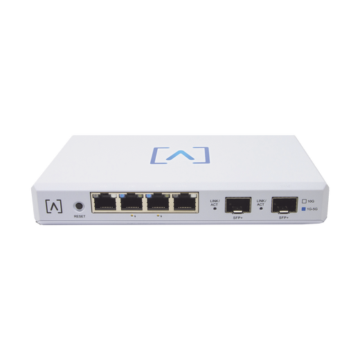 ROUTE10 - Router VPN / 4 puertos 10/100/1000/2500 Gbps (2 puertos PoE af/at) / 2 puertos SFP+ 10Gbps / Filtrado Avanzado DPI: Bloqueo de Contenido / Administración nube gratuita / Soporta UPnP