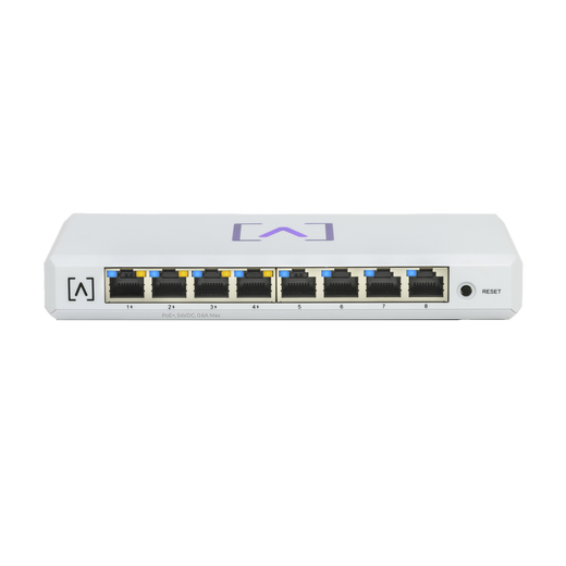 S8-POE - Switch Gigabit PoE+ Administrable / 8 puertos 10/100/1000 Mbps (4 de ellos PoE+ 802.3af/at) / Hasta 60W / Administración nube gratuita / Presupuesto de 60W