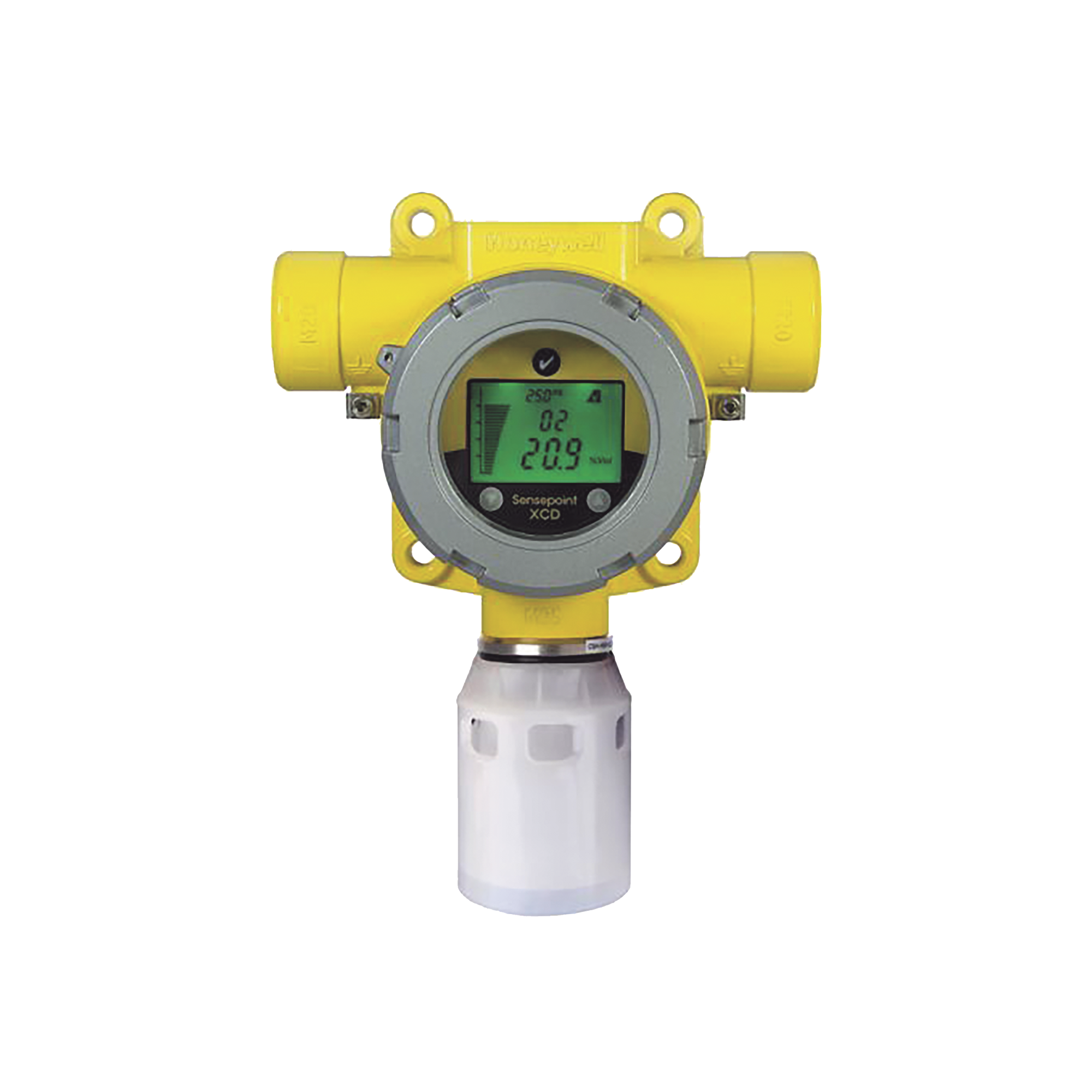 Detector Industrial De Gas, Con Sensor EC De Oxigeno (O2) 0-25% V/V, Certificación UL/c-UL/INMETRO, Entradas 2x3/4" NPT, Carcasa Pintado De Aluminio Grado Marino, Protección Contra Intemperie De Nailon