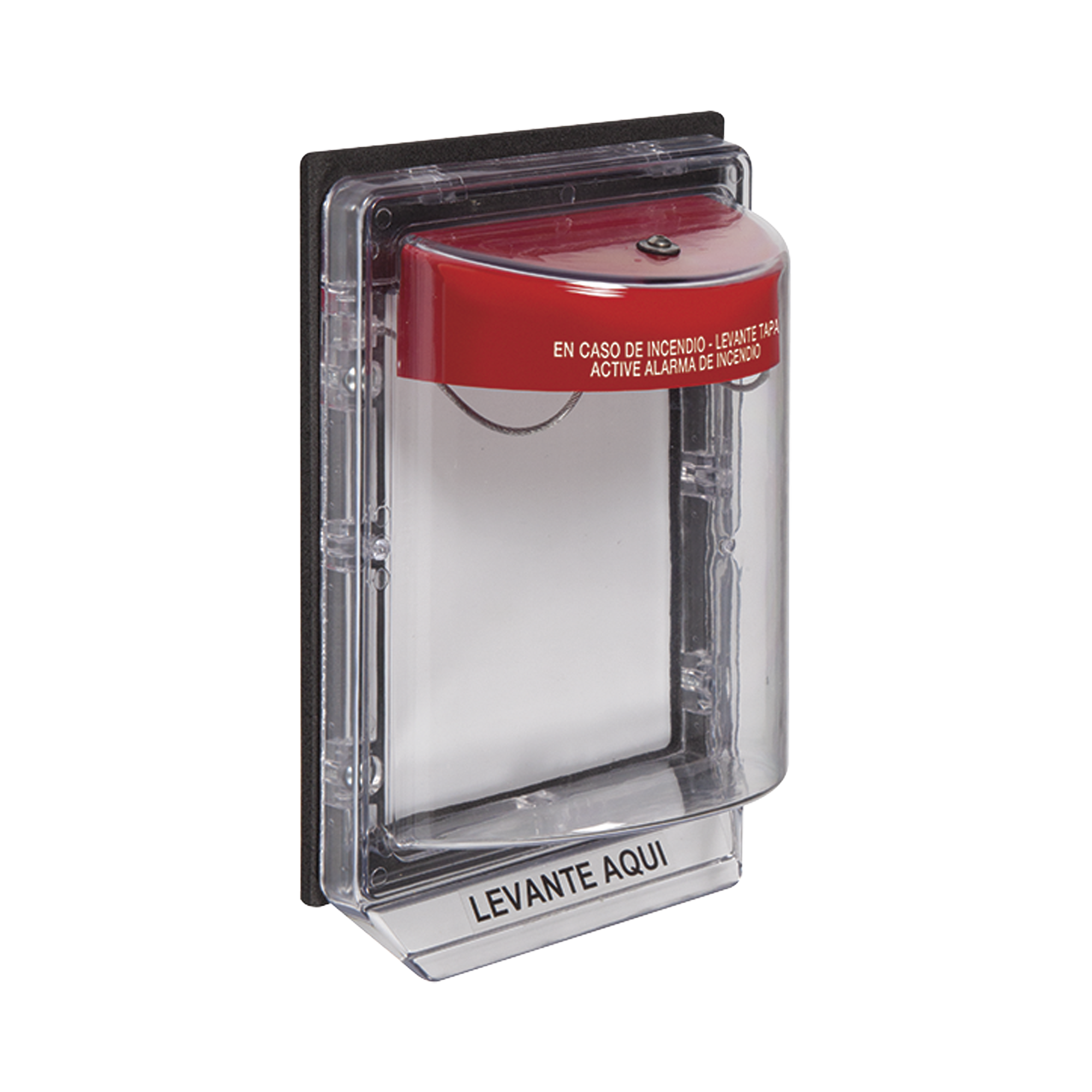 Cubierta Protectora Serie Stopper II® De Policarbonato, Con Alarma, Montaje en Superficie, Interior/Exterior, Etiqueta en Español