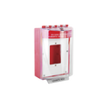 Cubierta Universal De Policarbonato Con Espaciador y Placa De Montaje Interna, Texto De Incendio En Español, Interior/Exterior, Serie Universal Stopper®