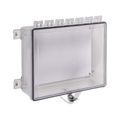Gabinete de protección tipo 4X con placa trasera y bloqueo de pulgar - Transparente