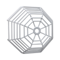 Rejilla de acero Web Stopper® para protección de detectores de humo de vandalismo y accidentes. Bajo perfil, montaje en superficie