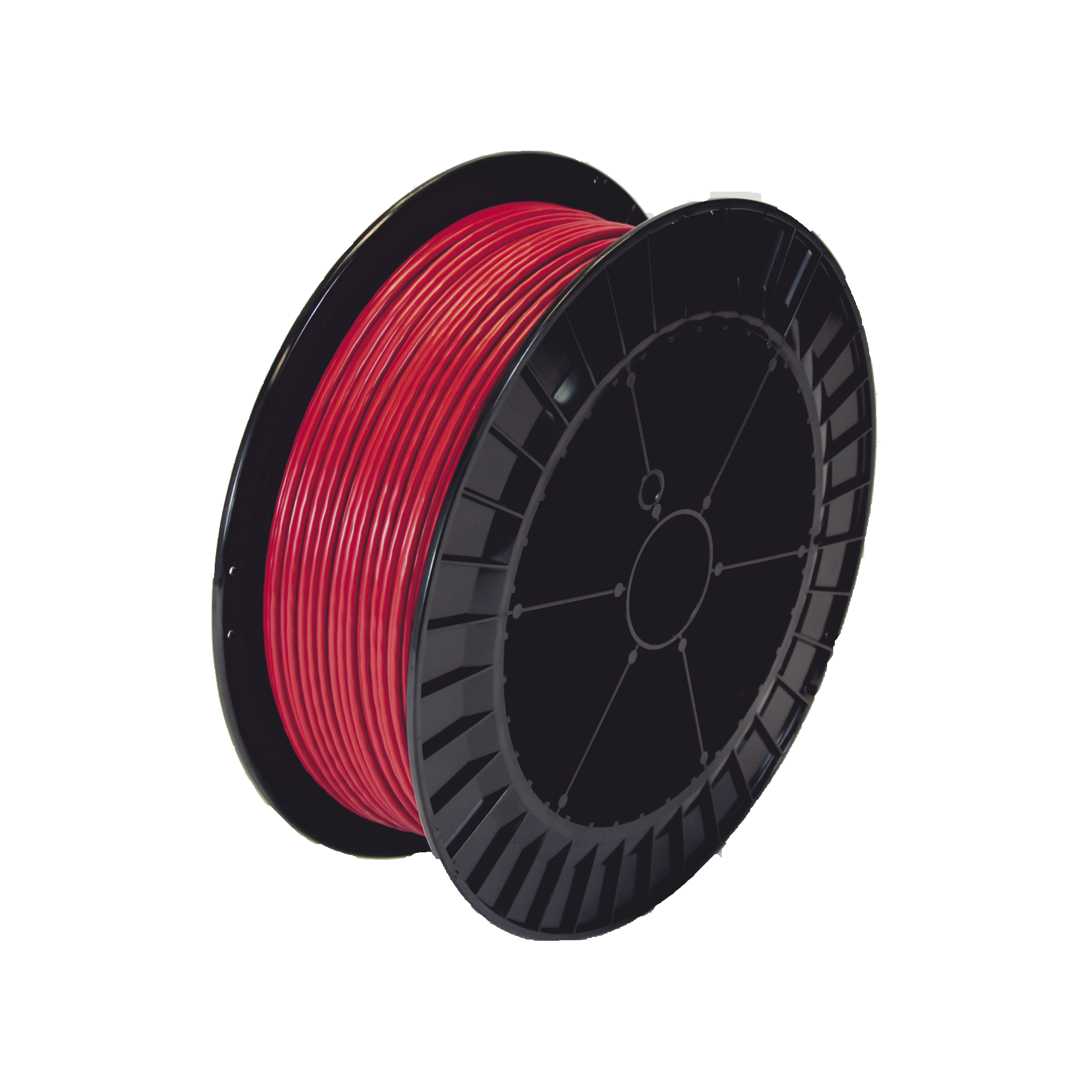 Bobina de 152 Metros de Cable Detector de Calor, Temperatura Fija 68 grados Celsius, Recubrimiento de Nylon Rojo para Aplicaciones en Exterior, con Guía Acerada
