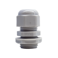 Conector Plástico Blanco Tipo Glándula para Rosca NPT 1/2"