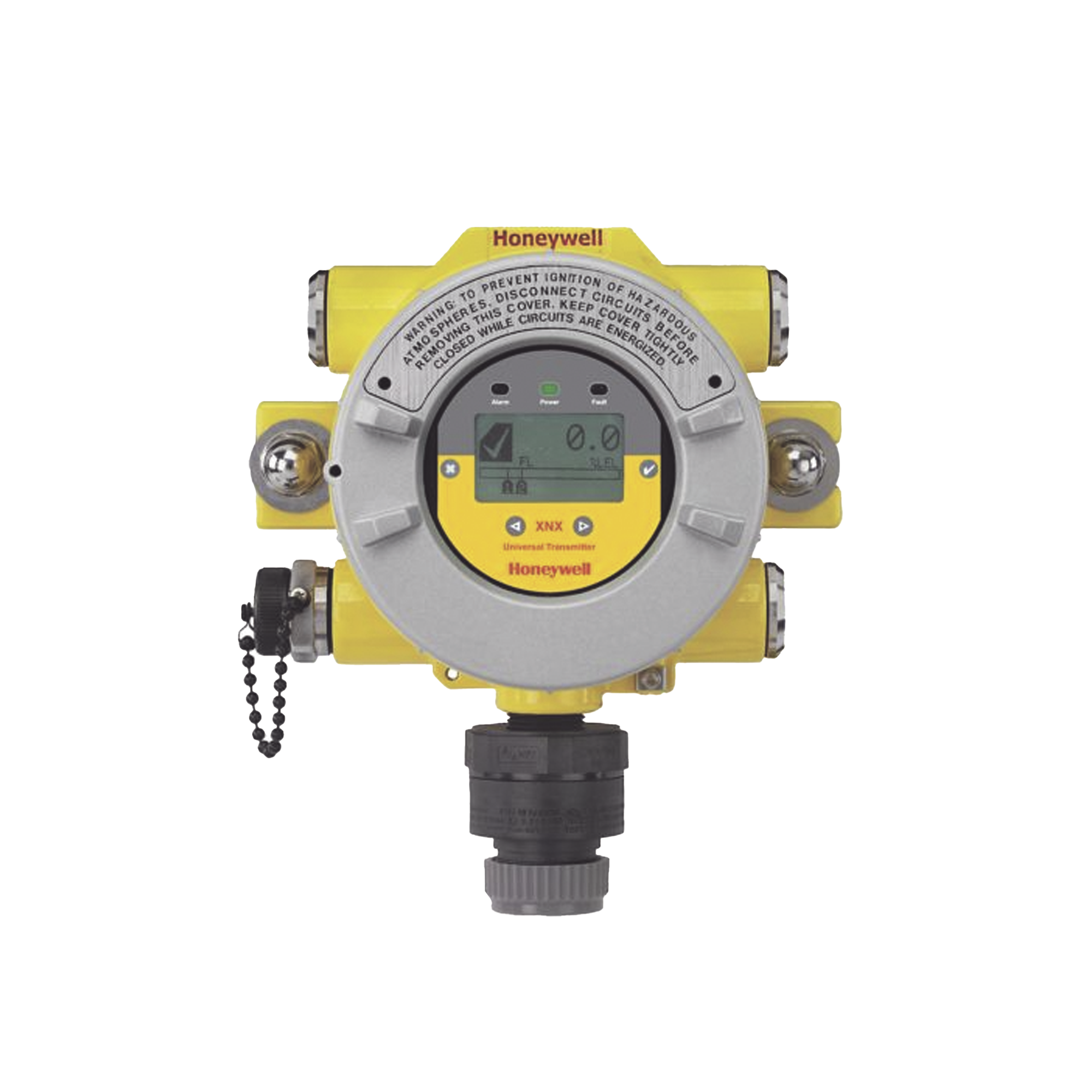 Transmisor Universal Serie XNX Para Sensores Tóxicos y Oxigeno, Con HART sobre salida 4-20 mA, Interfaz Local HART, UL/CSA, 3 entradas 3/4" NPT, Aluminio Pintado
